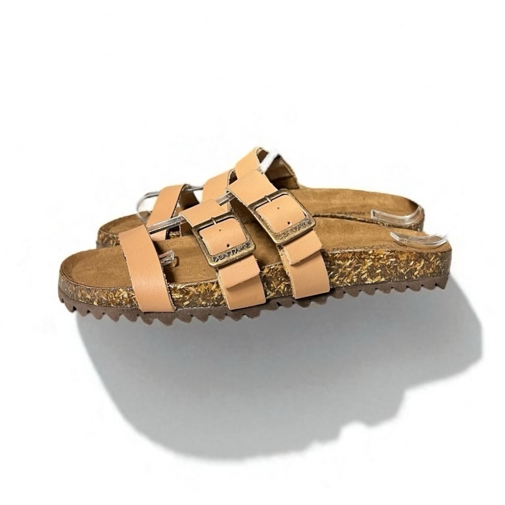 🌻NEW w/tags BearPaw Mercedes Brown Strappy Leather Sandals | Women's Size 7